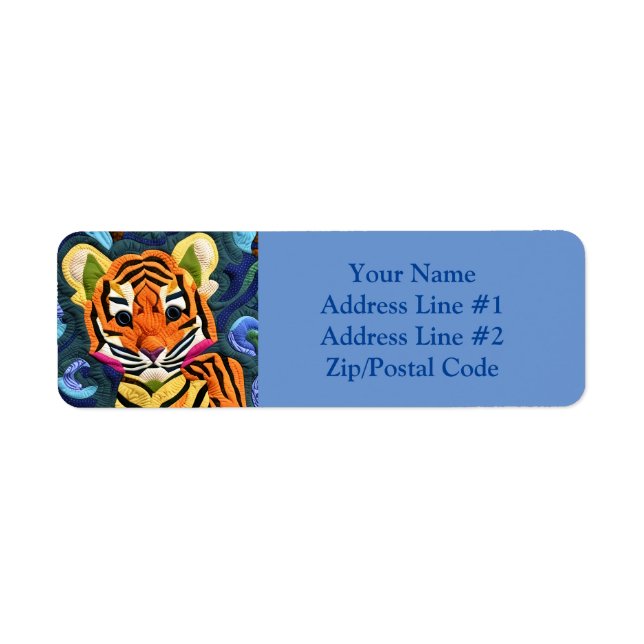 Étiquette Petit Tiger Cub Quilt Comme Design (Devant)