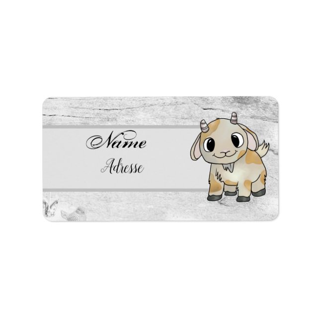 Étiquette petite chèvre (Devant)