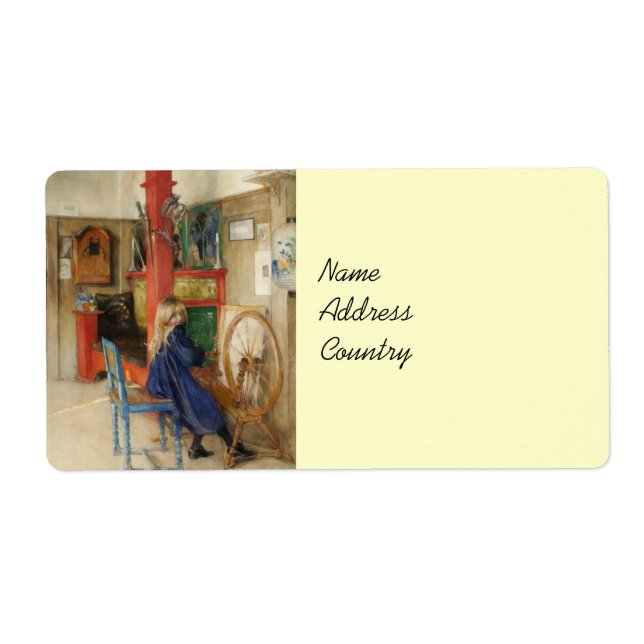 Étiquette Petite fille à roue tournante (Devant)