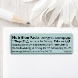 Étiquette Petite Linéaire Miel Valeur nutritive Bleu