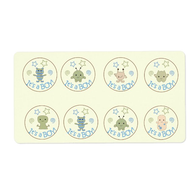 Étiquette Petits monstres Peeking Chocolat Kiss Favoriser Ta (Devant)