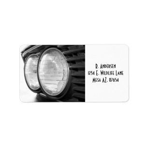 étiquette phare BMW vintage