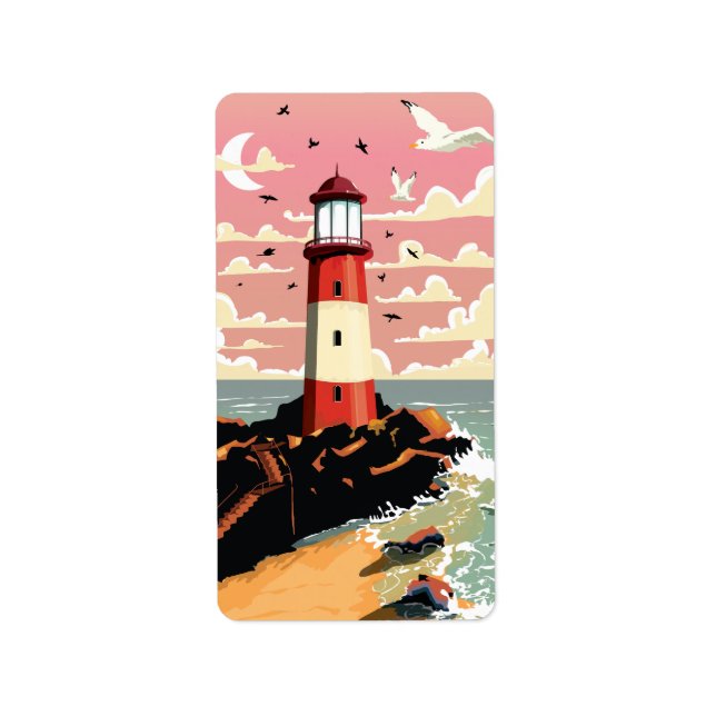 Étiquette Phare Vintage (Devant)