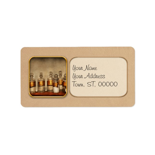 Étiquette Pharmacie - Pots pour teintures (Devant)