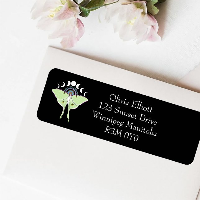 Étiquette Phases Luna Moth Moon (Créateur téléchargé)