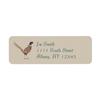 Étiquette Pheasant return address labels