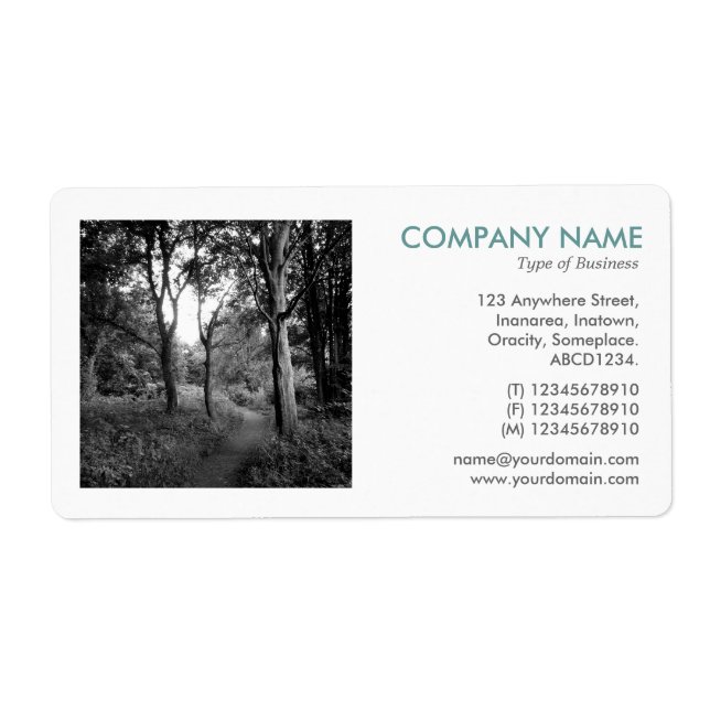 Étiquette Photo carré - Dans les bois (Devant)