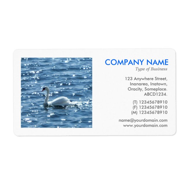 Étiquette Photo carré - Swan (Devant)