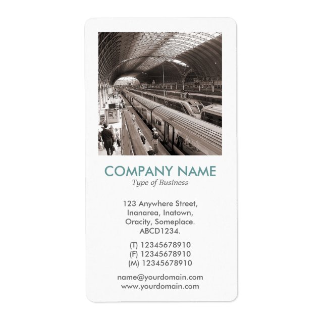 Étiquette Photo Carré V - Gare de Paddington (Devant)