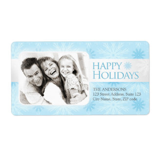 Étiquette photo de Holiday Snowflakes