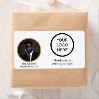 Étiquette Photo du logo de l'entreprise Merci