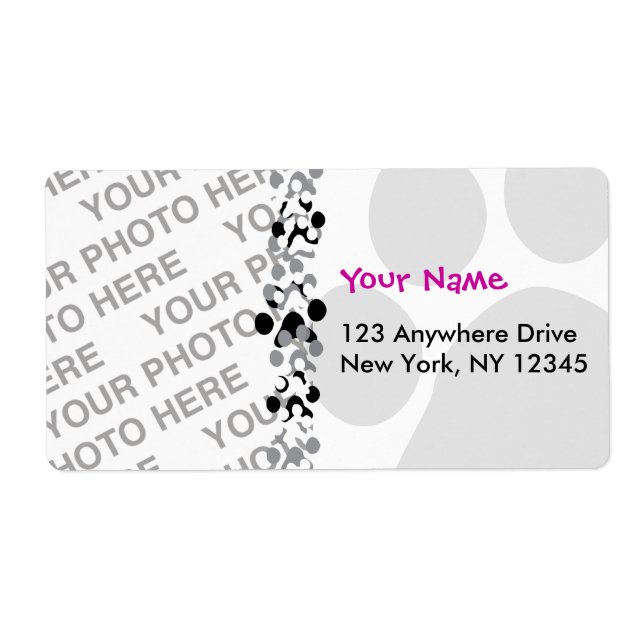 Étiquette Photo personnalisée pour animal de compagnie (Devant)