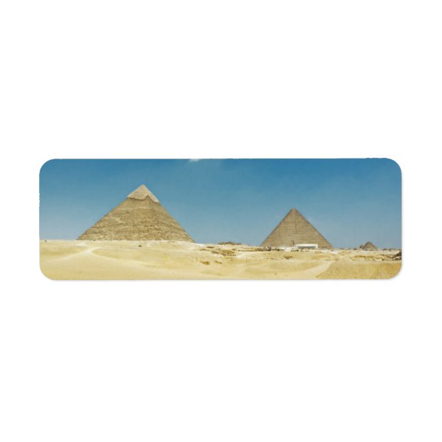 Étiquette Photographie des pyramides de Gizeh (Devant)