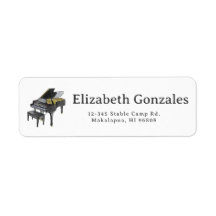 Piano à queue illustration élégante aquarelle