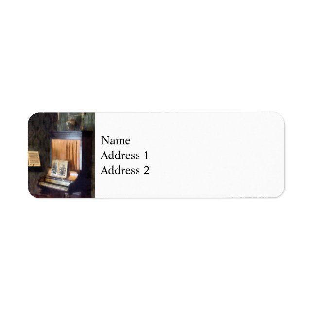 Étiquette Piano et Partition sur pied (Devant)