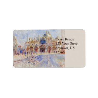 Étiquette Piazza San Marco Venice par Pierre-Auguste Renoir