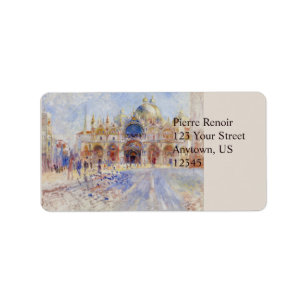 Étiquette Piazza San Marco Venise par Pierre-Auguste Renoir