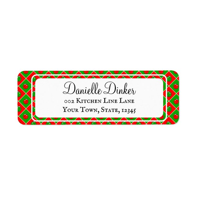 Étiquette Pickleball Christmas Party Invites Cards Festive (Devant)