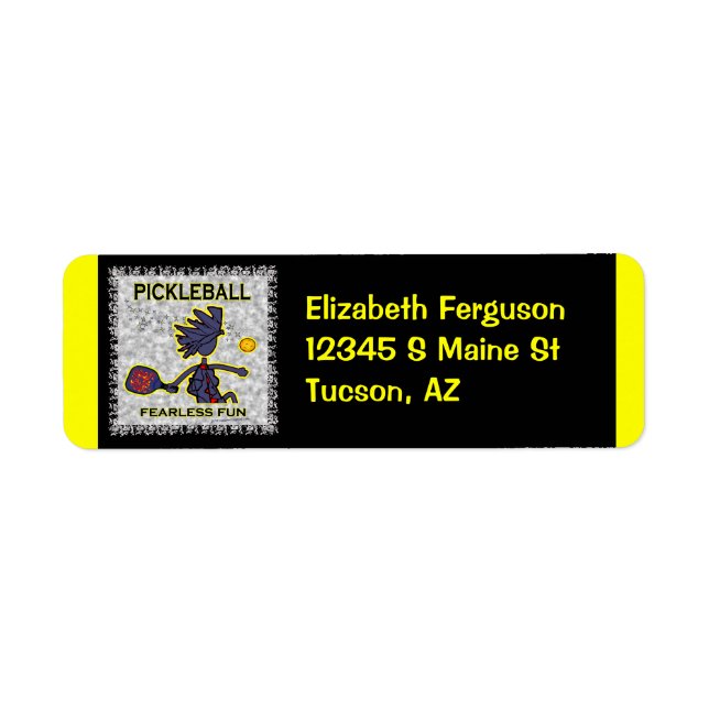 Étiquette Pickleball Fearless (Devant)