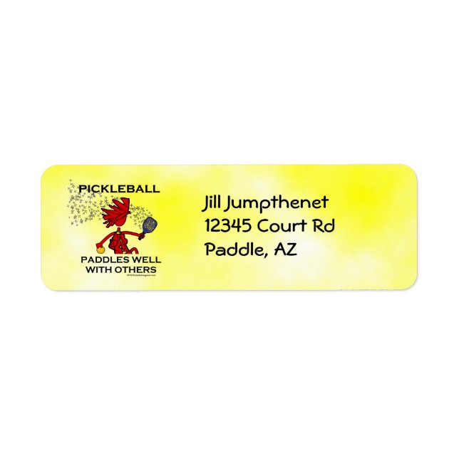 Étiquette Pickleball Paddles Bien Avec D'Autres (Devant)