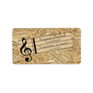 Étiquette Pièces de musique Vintage ID389
