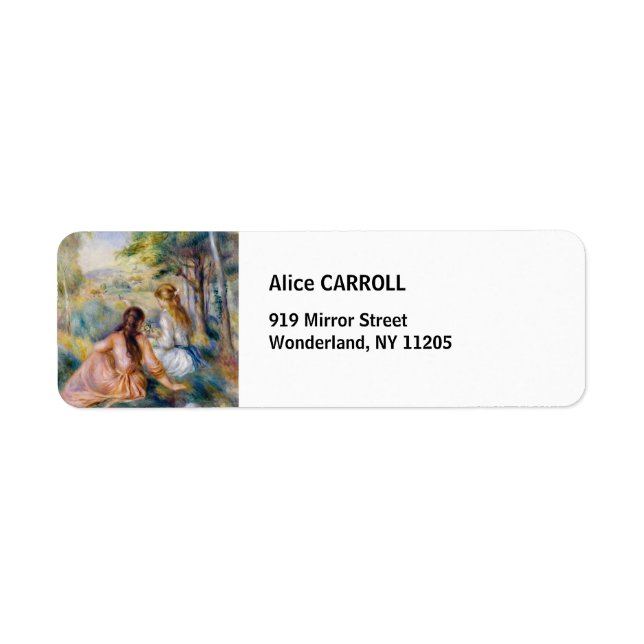 Étiquette Pierre-Auguste Renoir - Dans le pré (Devant)