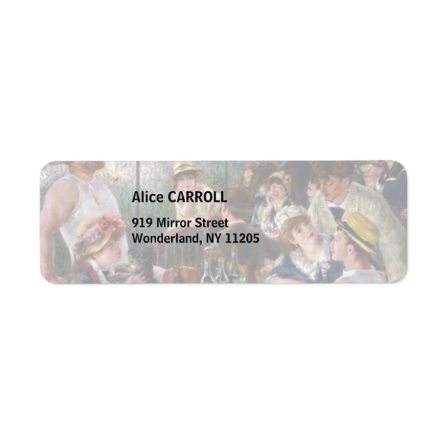Étiquette Pierre-Auguste Renoir - Déjeuner de la fête nautiq (Devant)