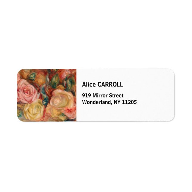 Étiquette Pierre-Auguste Renoir - Rose (Devant)