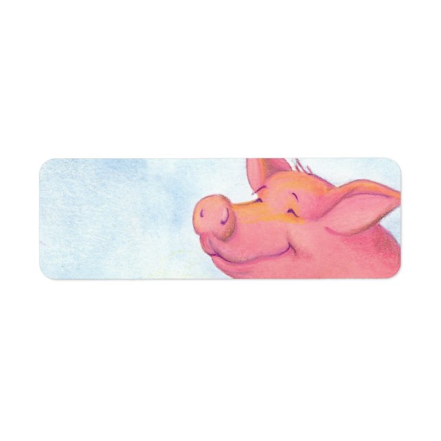 Étiquette Piggy Pinkles / Adresse de retour (Devant)