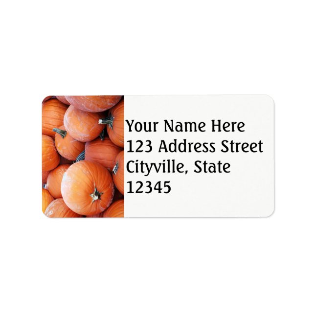 Étiquette Pile Citrouille tombé (Devant)