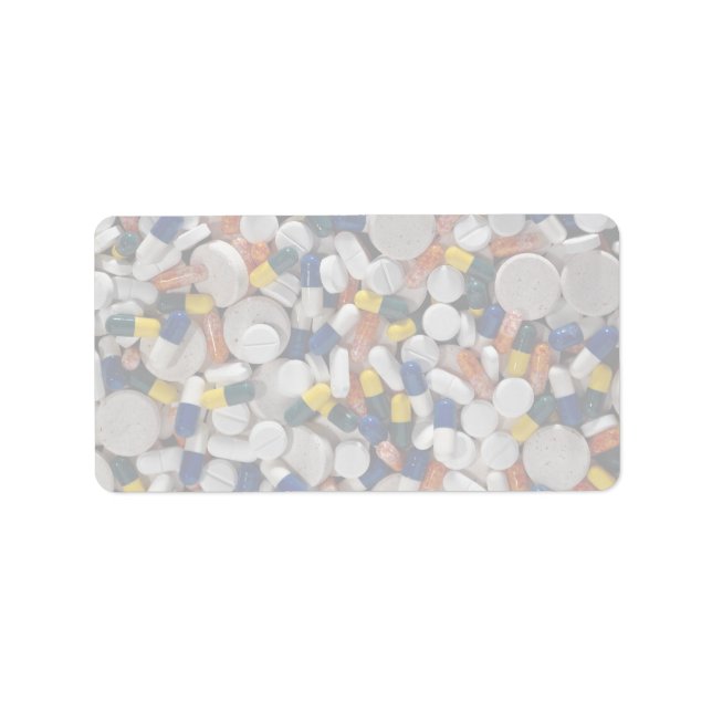 Étiquette Pilules colorées (Devant)