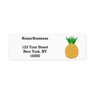 Étiquette Pineapple Drawing In Yellow And Green