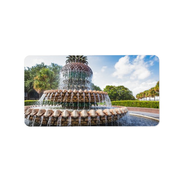 Étiquette Pineapple Fountain à Charleston (Devant)