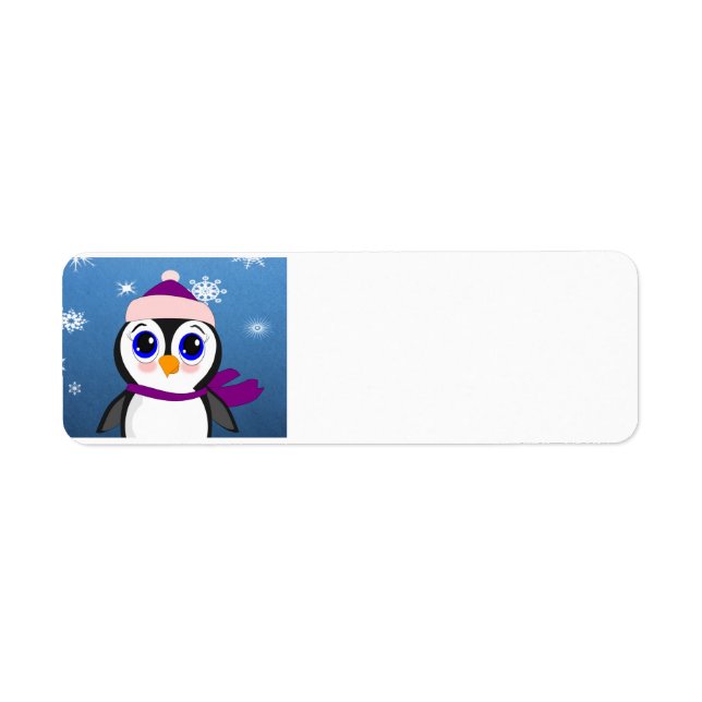 Étiquette Pingouin avec Casquette (Devant)
