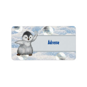 Étiquette Pingouin d'hiver