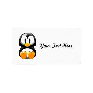 Étiquette Pingouin mignon de bébé - Customizeable
