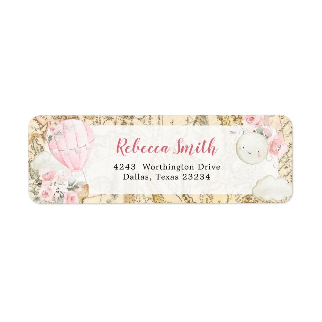 Étiquette Pink Air Balloon n'est-elle pas une adresse intére (Devant)