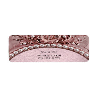 Étiquette Pink Flower Return Address Label