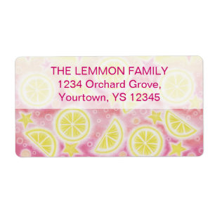 Étiquette Pink Lemonade address label large top text