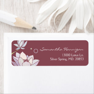 Étiquette Pink Marsala Zen Lotus Business