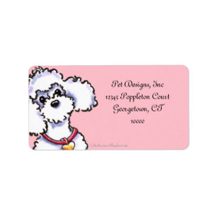 Étiquette Pink on Pink Collar Poodle