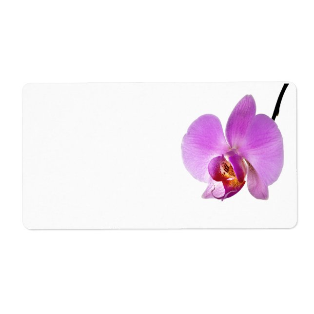 Étiquette Pink Orchid Flower (Devant)