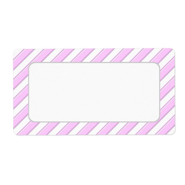 Étiquette Pink Stripes on White Blank Shipping Labels (Devant)