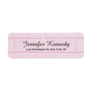 Étiquette Pink Wall classe unique Script Creative Plain