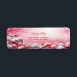 Étiquette Pink White Christmas Balls Retourner l'adresse<br><div class="desc">Belle boules de Noël rose blanc Retourner l'adresse étiquette</div>