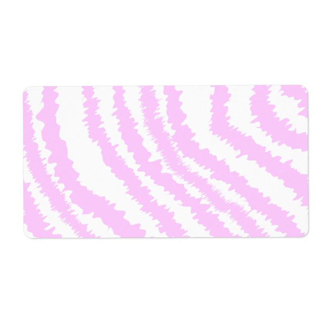 Étiquette Pink Zebra Print, Motif animal. (Devant)