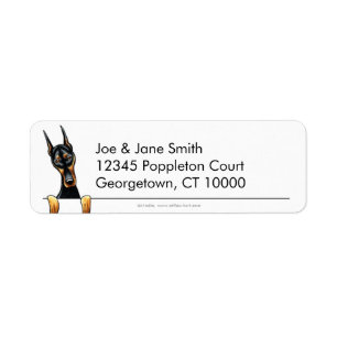 Étiquette Pinscher n propre de dobermann simple
