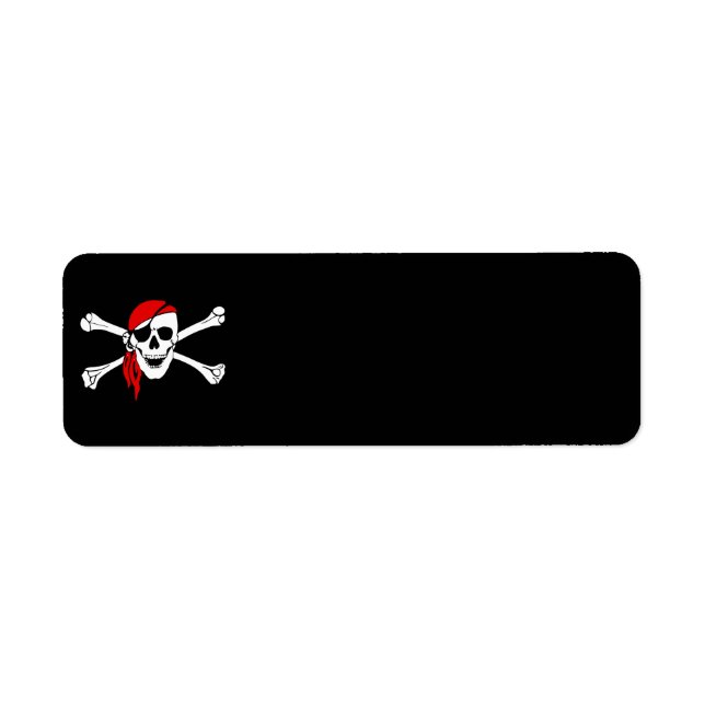 Étiquette pirate-47705 drapeau pirate os crâne danger (Devant)