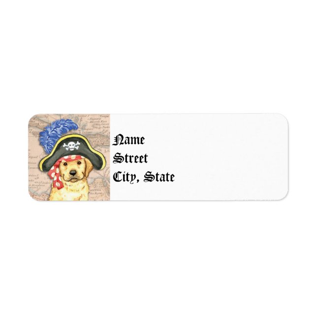 Étiquette Pirate de laboratoire jaune (Devant)