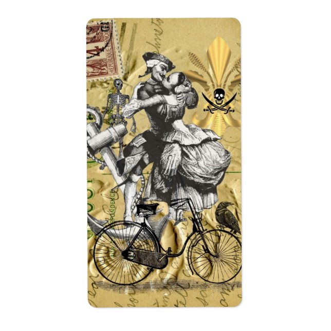 Étiquette pirate vapeur vintage (Devant)